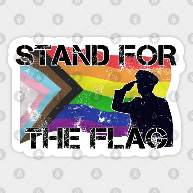 Stand For The Flag - LGBT Funny Pride Joke Sticker by Football from the Left